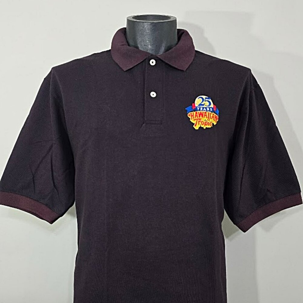 Vintage 90s Hawaiian Tropic Sunscreen Promo Golf Polo Shirt L NOS